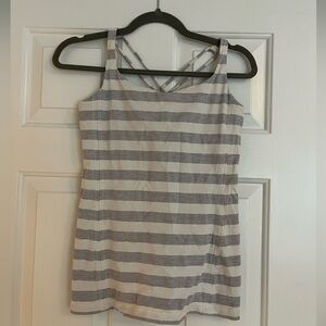 Lululemon Striped Gray and White Women’s Tank Size 8
